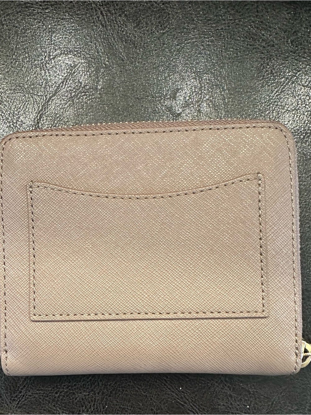 Kate Spade New York Saffiano Leather Zip-Around Mini Wallet in Taupe - Picture 3 of 11
